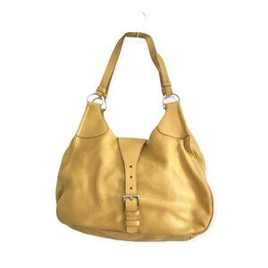 Prada Vitello Daino Mustard Yellow Leather Shoulder Bag Italy
